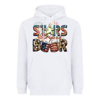 White Stars stripes beer Heavyweight Hoodie - FaDigitalArtStudio