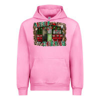 Fuchsia Pink merry christmas caravan Urban Hoodie - CowhideDigitalArt