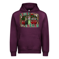 Mauve Wine merry christmas caravan Urban Hoodie - CowhideDigitalArt