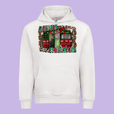 Merry Christmas Caravan Urban Hoodie Designed By Cowhidedigitalart