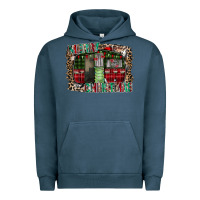 Pigment Midnight Navy merry christmas caravan Urban Hoodie - CowhideDigitalArt