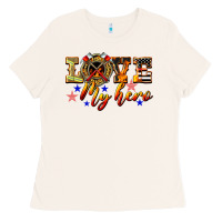 Bone Love My Hero Firefighter Ladies Tee - LillyAllenDesigns