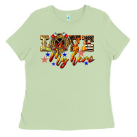 Matcha Love My Hero Firefighter Ladies Tee - LillyAllenDesigns