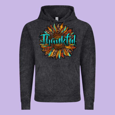 Thankful Sunflower Vintage Hoodie Designed By Ranaportraitstore