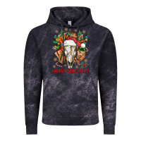Cloud Black Merry Christmas With Bull skull Vintage Hoodie - BundleAndBundleShop
