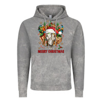 Cloud Rock Merry Christmas With Bull skull Vintage Hoodie - BundleAndBundleShop