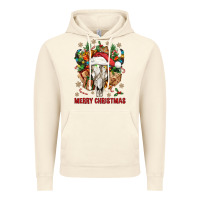 Vintage Artic Merry Christmas With Bull skull Vintage Hoodie - BundleAndBundleShop