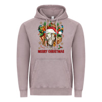 Vintage Zinc Merry Christmas With Bull skull Vintage Hoodie - BundleAndBundleShop