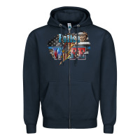 Navy Police wife lightning bolt 4th of july Zipper Hoodie - HowdyJamesFarm
