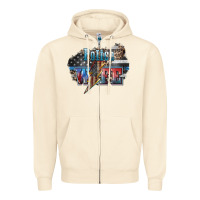 Sandshell Police wife lightning bolt 4th of july Zipper Hoodie - HowdyJamesFarm