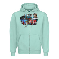 Seafoam Police wife lightning bolt 4th of july Zipper Hoodie - HowdyJamesFarm
