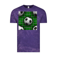 Cloud Purple soccer ball with goal nets seamless pattern Vintage Tee - BundleAndBundleShop