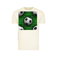 Vintage Arctic soccer ball with goal nets seamless pattern Vintage Tee - BundleAndBundleShop
