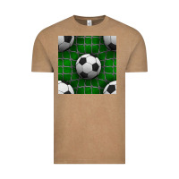 Vintage Coffee soccer ball with goal nets seamless pattern Vintage Tee - BundleAndBundleShop