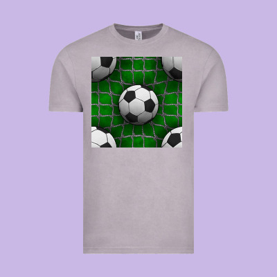 Soccer Ball With Goal Nets Seamless Pattern Vintage Tee Designed By Bundleandbundleshop