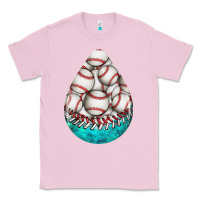 Bubblegum Pink baseball and western roses teardrop  8 Classic Tee - BundleAndBundleShop