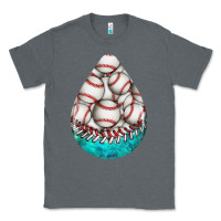 Charcoal Heather baseball and western roses teardrop  8 Classic Tee - BundleAndBundleShop