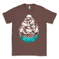 Chestnut baseball and western roses teardrop  8 Classic Tee - BundleAndBundleShop