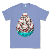 Colony Blue baseball and western roses teardrop  8 Classic Tee - BundleAndBundleShop