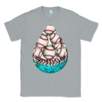 Heather Grey baseball and western roses teardrop  8 Classic Tee - BundleAndBundleShop