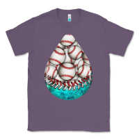 Lavender baseball and western roses teardrop  8 Classic Tee - BundleAndBundleShop