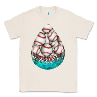 Natural baseball and western roses teardrop  8 Classic Tee - BundleAndBundleShop