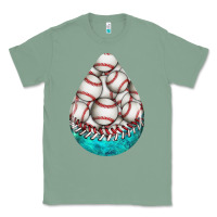 Sage baseball and western roses teardrop  8 Classic Tee - BundleAndBundleShop