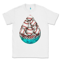 White baseball and western roses teardrop  8 Classic Tee - BundleAndBundleShop