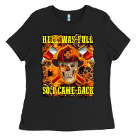 Black Western Hell Was Full So I Came Back Ladies Tee - LillyAllenDesigns