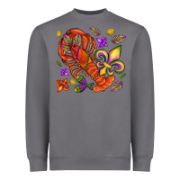 Storm Crawfish and fleur de lis Heavyweight Sweatshirt - NancyCooperArtShop