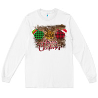 White Merry Christmas Apples Long Sleeve Tee - Bettercallsaul