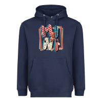 Navy 4th of July mini with lightning bolt Heavyweight Hoodie - FaDigitalArtStudio