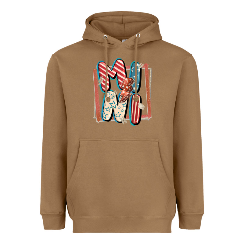 4th Of July Mini With Lightning Bolt Heavyweight Hoodie by FaDigitalArtStudio | Teevron
