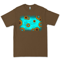 Cacao turquoise gemstone sunflower background Premium Tee - JahusDesignShop