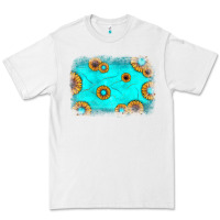 White turquoise gemstone sunflower background Premium Tee - JahusDesignShop