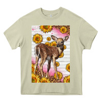 Mossy Western Cute Baby Deer Fawn Heavy Core Tee - LillyAllenDesigns
