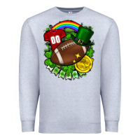 Heather Grey St. Patrick's Day American Football Premium Sweatshirt - FaDigitalArtStudio