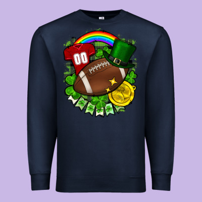 St. Patrick's Day American Football Premium Sweatshirt Designed By Fadigitalartstudio
