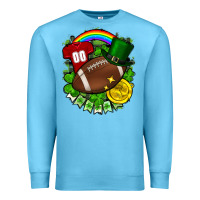Ocean Blue St. Patrick's Day American Football Premium Sweatshirt - FaDigitalArtStudio