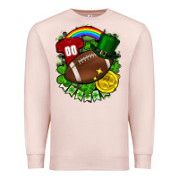 Pale Pink St. Patrick's Day American Football Premium Sweatshirt - FaDigitalArtStudio
