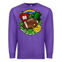 Purple St. Patrick's Day American Football Premium Sweatshirt - FaDigitalArtStudio