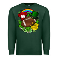 Sports Green St. Patrick's Day American Football Premium Sweatshirt - FaDigitalArtStudio