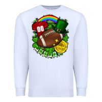 White St. Patrick's Day American Football Premium Sweatshirt - FaDigitalArtStudio