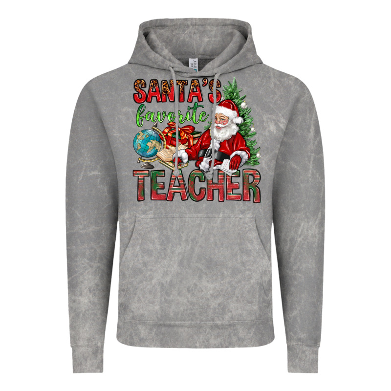 Santa's Favorite Teacher Vintage Hoodie by BundleAndBundleShop | Teevron