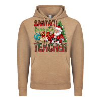 Vintage Coffee Santa's Favorite Teacher Vintage Hoodie - BundleAndBundleShop