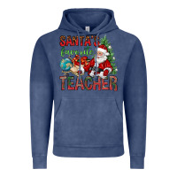 Vintage Denim Santa's Favorite Teacher Vintage Hoodie - BundleAndBundleShop