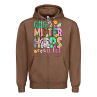 Chestnut Little mister hops a lot Easter Day Zipper Hoodie - HowdyJamesFarm