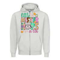 Dove Grey Little mister hops a lot Easter Day Zipper Hoodie - HowdyJamesFarm