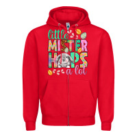 Red Little mister hops a lot Easter Day Zipper Hoodie - HowdyJamesFarm