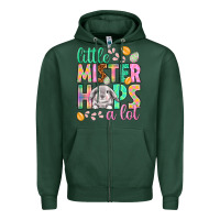 Sports Green Little mister hops a lot Easter Day Zipper Hoodie - HowdyJamesFarm